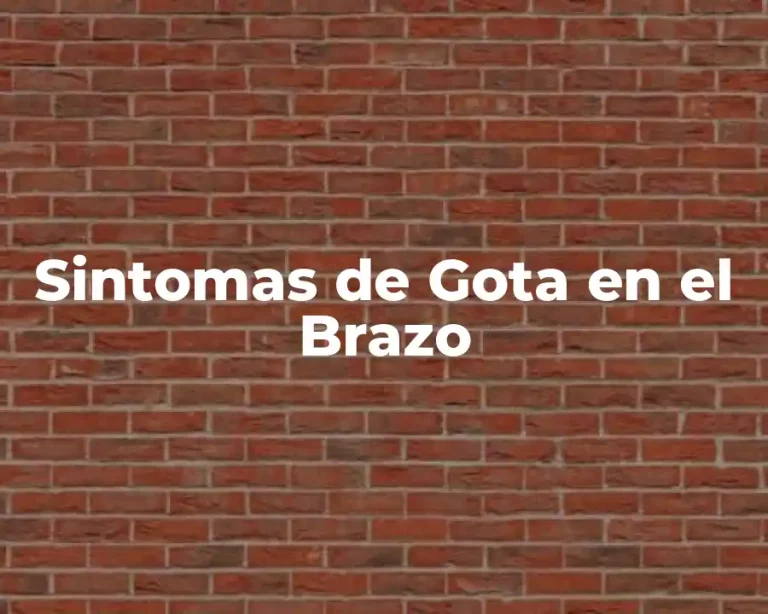 Sintomas de Gota en el Brazo