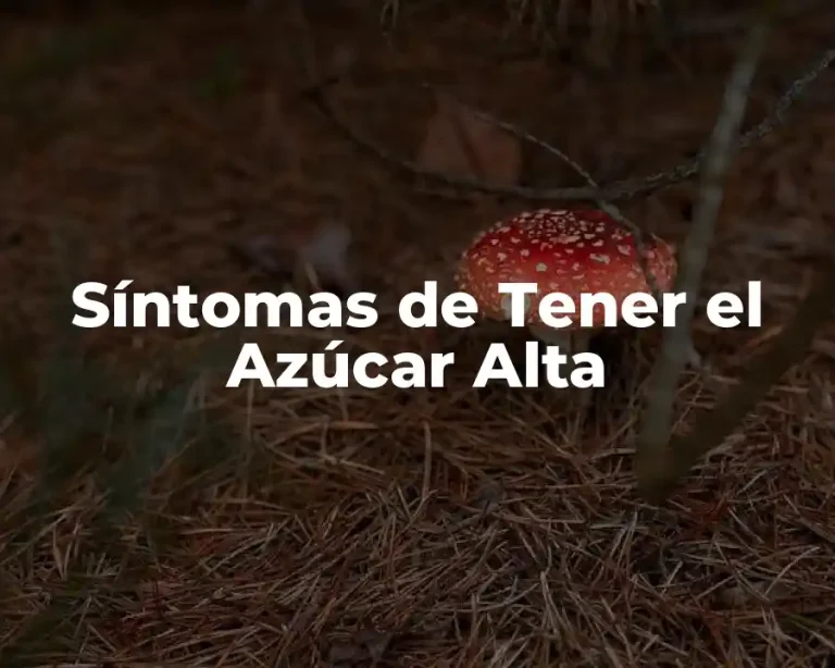 Síntomas de Tener el Azúcar Alta