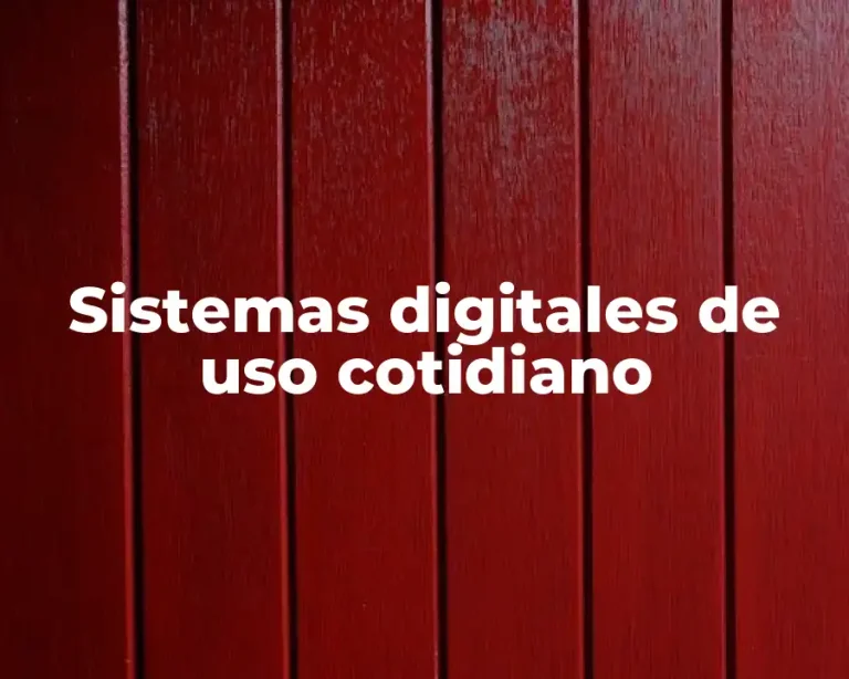 Sistemas digitales de uso cotidiano