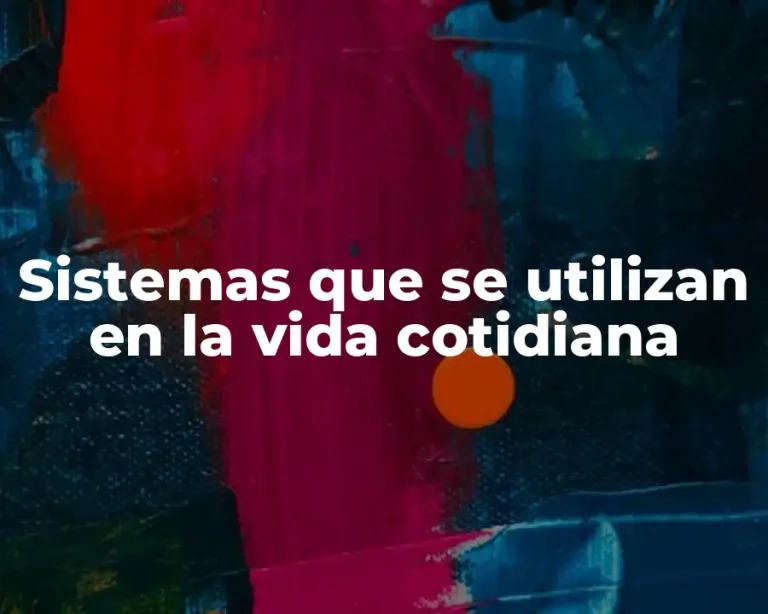 Sistemas que se utilizan en la vida cotidiana