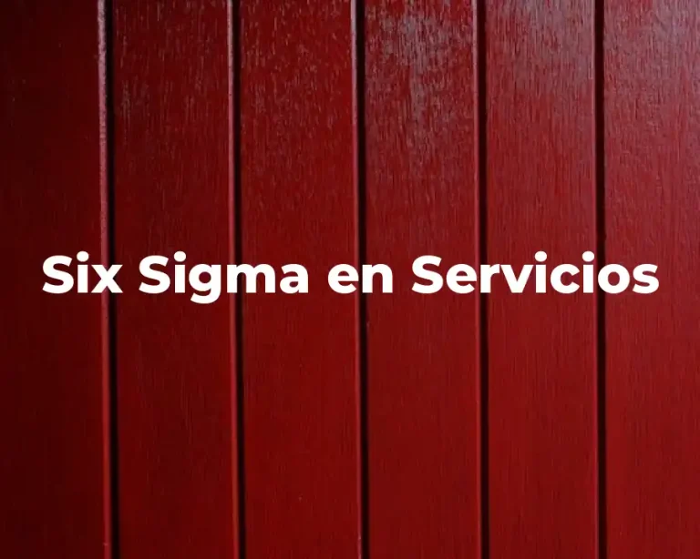 Six Sigma en Servicios