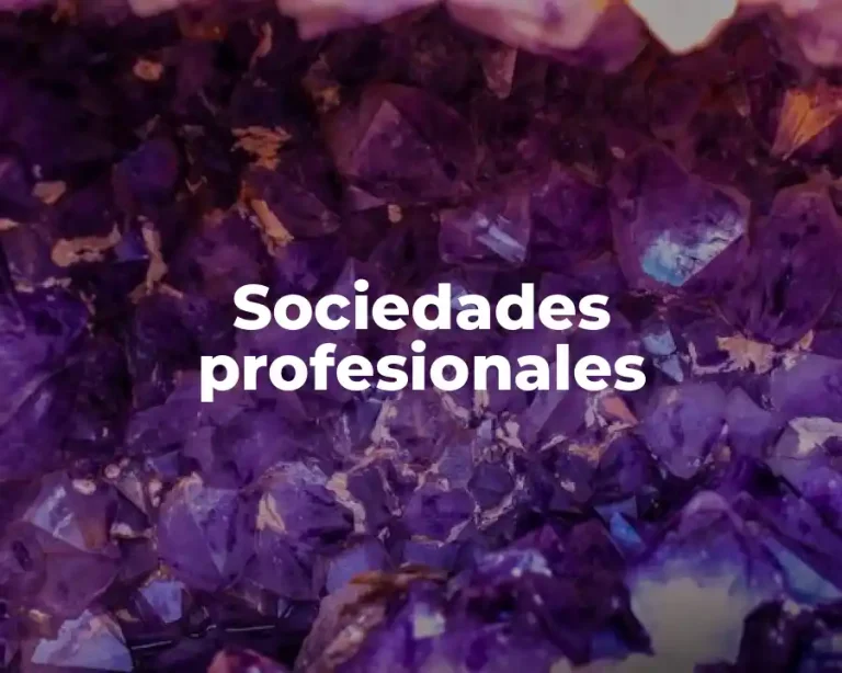 Sociedades profesionales