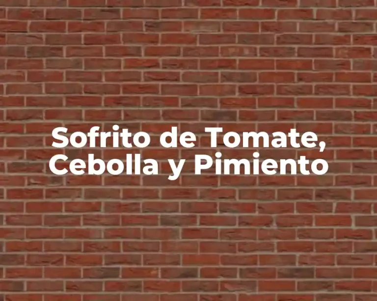 Sofrito de Tomate, Cebolla y Pimiento