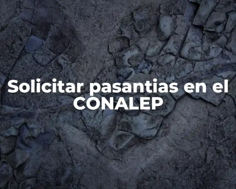 Solicitar pasantias en el CONALEP