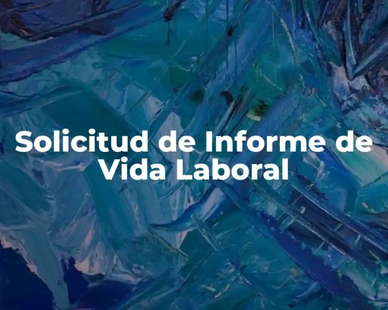 Solicitud de Informe de Vida Laboral