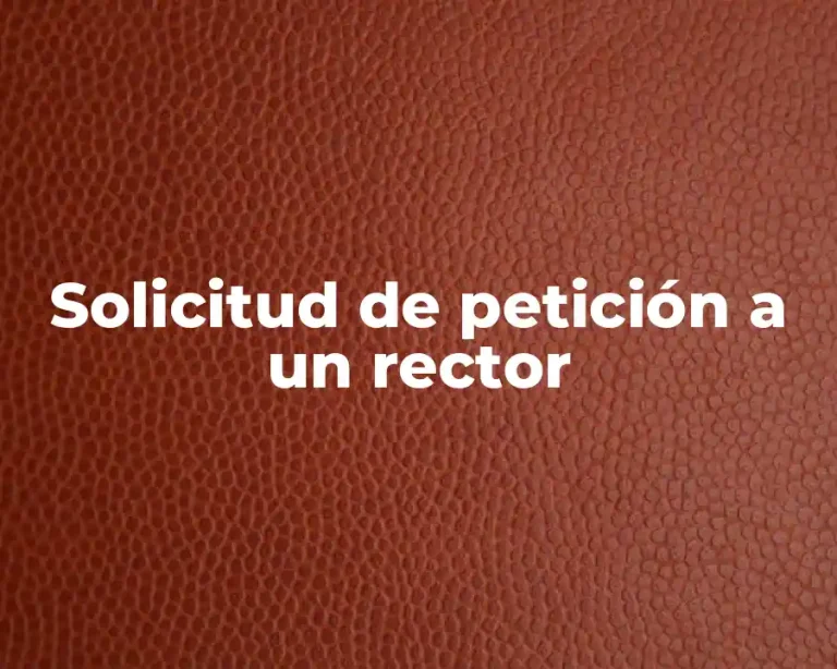 Solicitud de petición a un rector