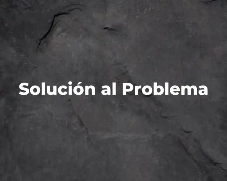 Solución al Problema