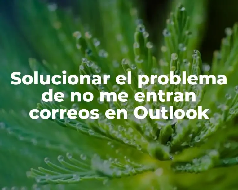 Solucionar el problema de no me entran correos en Outlook
