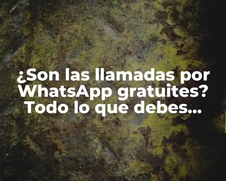 ¿Son las llamadas por WhatsApp gratuites? Todo lo que debes saber