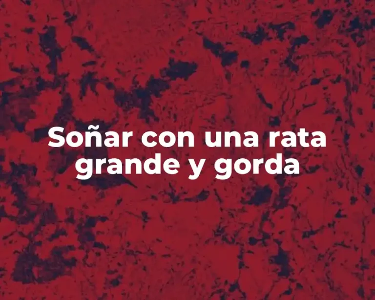 Soñar con una rata grande y gorda