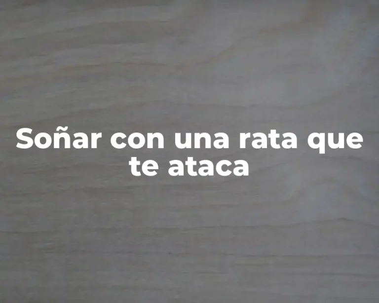 Soñar con una rata que te ataca