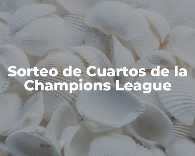 Sorteo de Cuartos de la Champions League