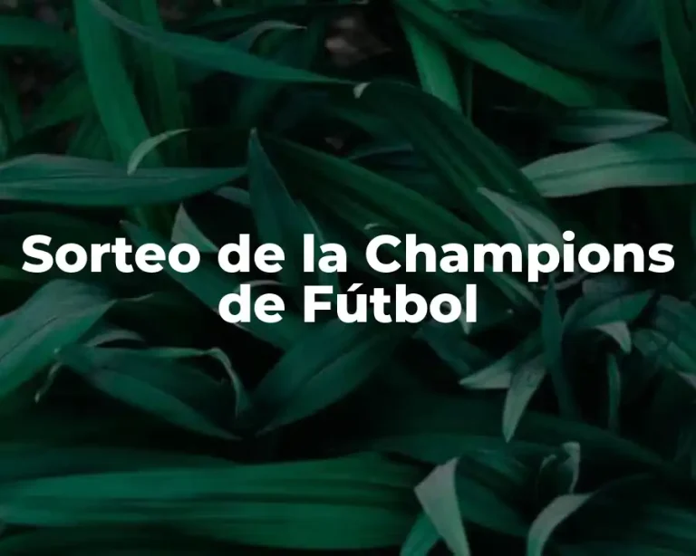 Sorteo de la Champions de Fútbol