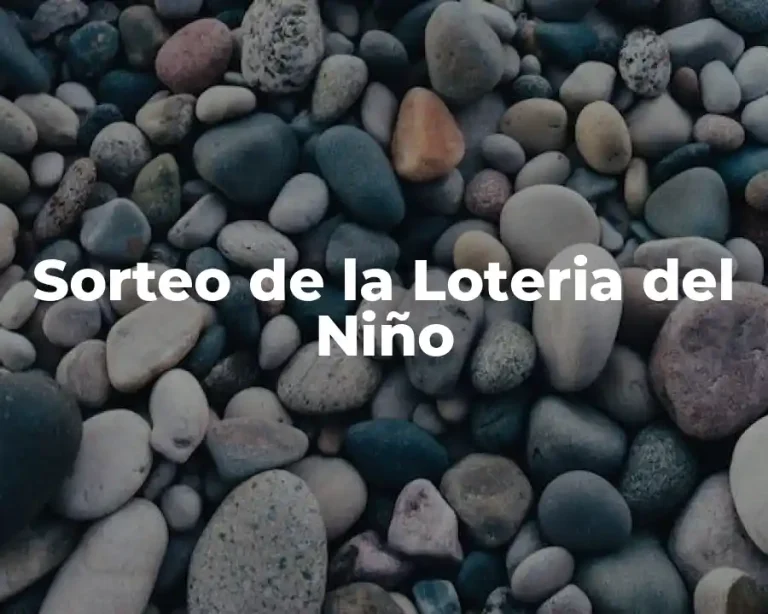 Sorteo de la Loteria del Niño