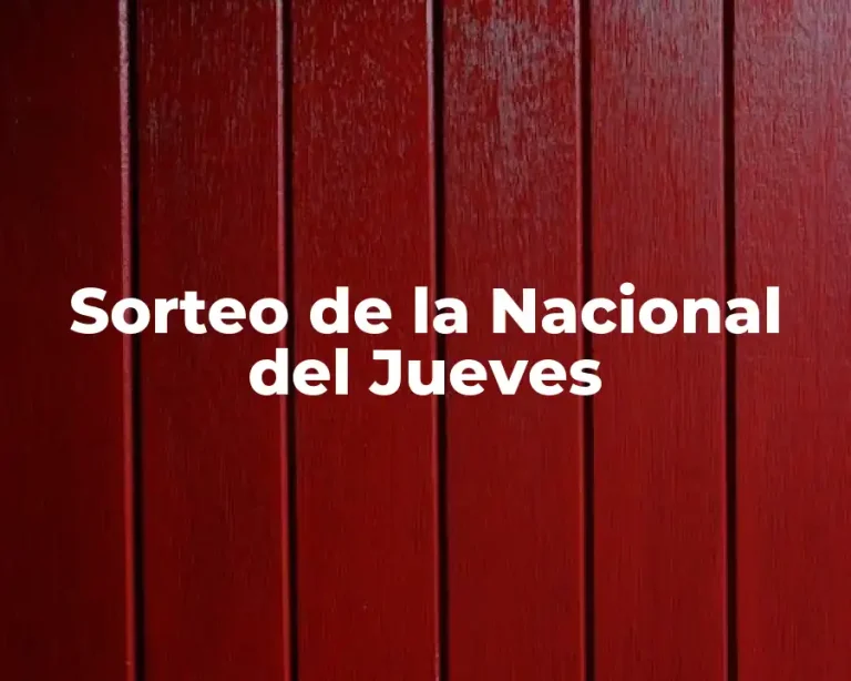 Sorteo de la Nacional del Jueves