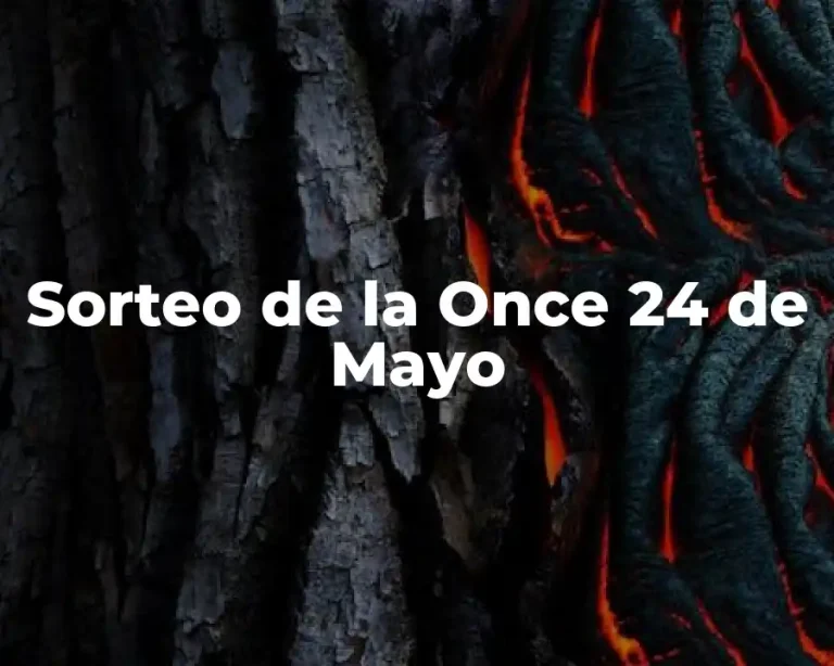 Sorteo de la Once 24 de Mayo