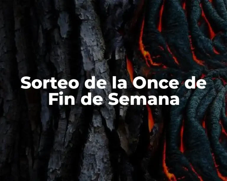 Sorteo de la Once de Fin de Semana