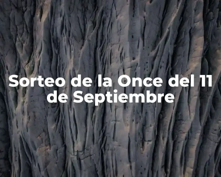 Sorteo de la Once del 11 de Septiembre