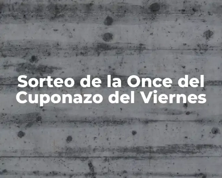 Sorteo de la Once del Cuponazo del Viernes