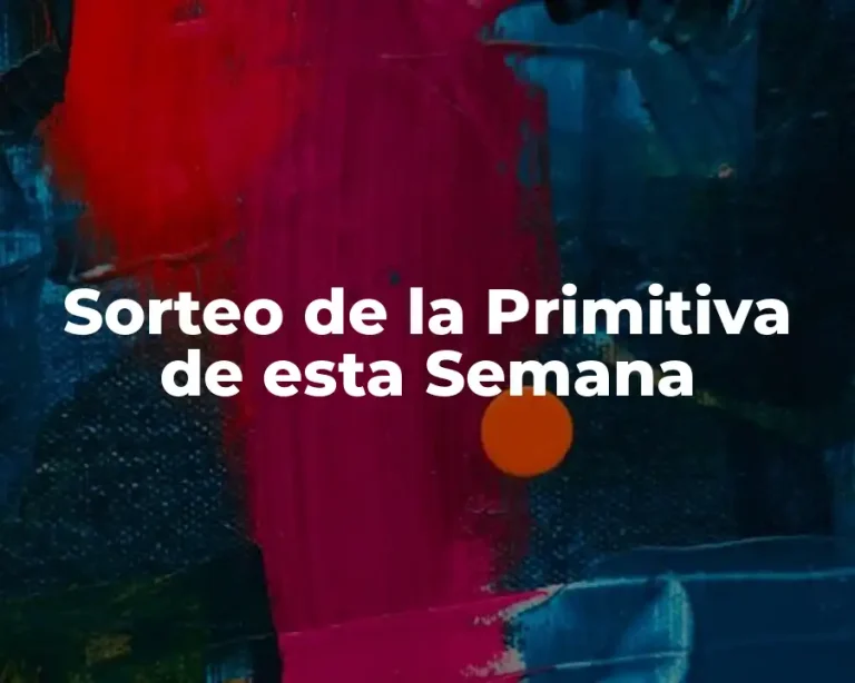 Sorteo de la Primitiva de esta Semana