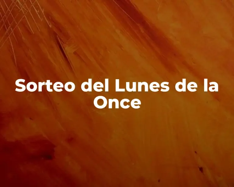 Sorteo del Lunes de la Once