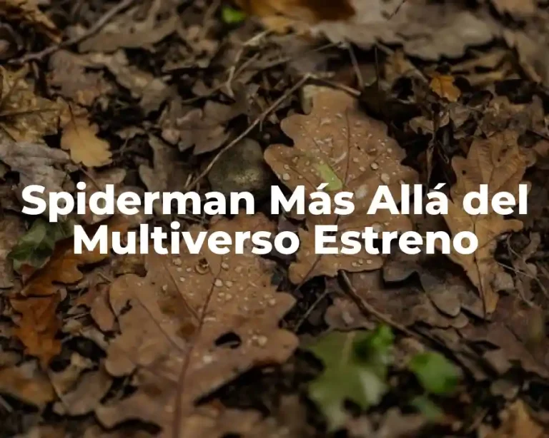 Spiderman Más Allá del Multiverso Estreno