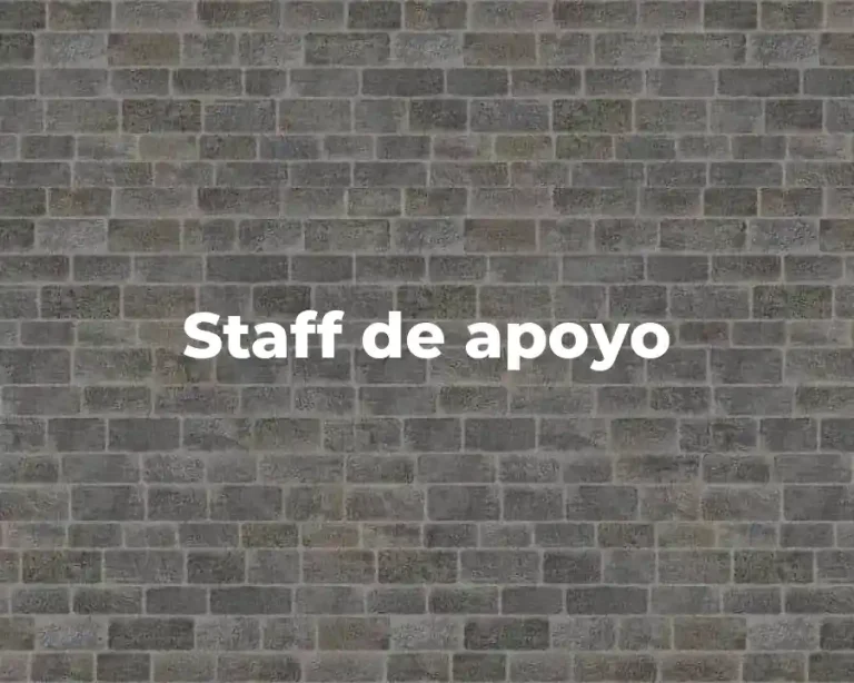 Staff de apoyo