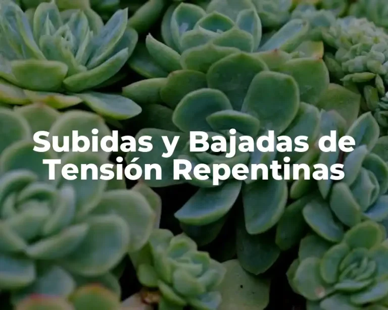 Subidas y Bajadas de Tensión Repentinas