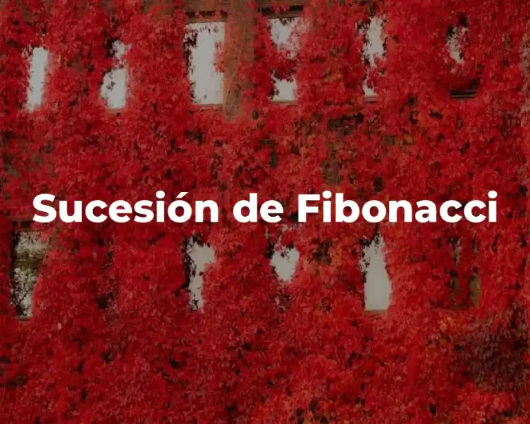 Sucesión de Fibonacci