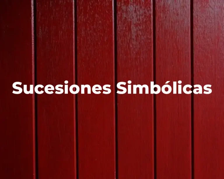 Sucesiones Simbólicas