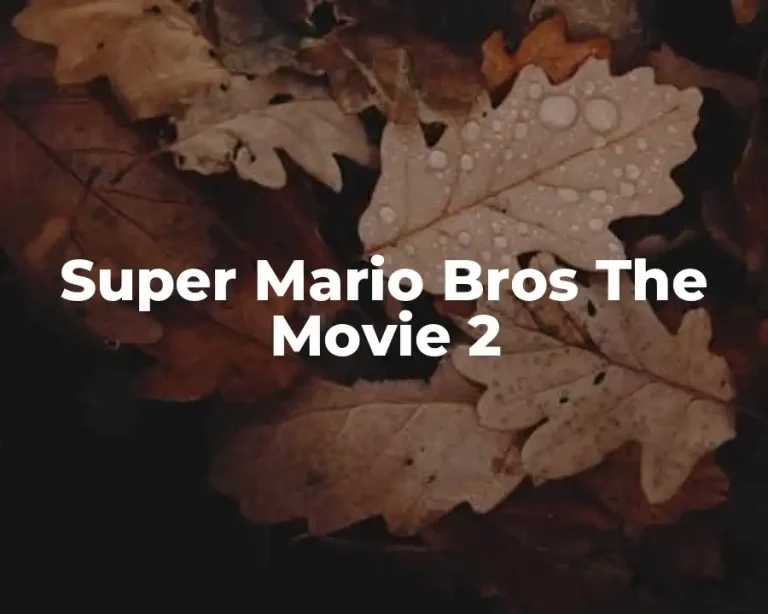 Super Mario Bros The Movie 2
