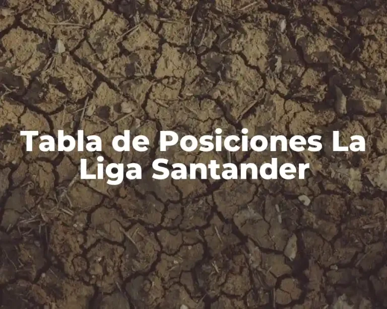 Tabla de Posiciones La Liga Santander