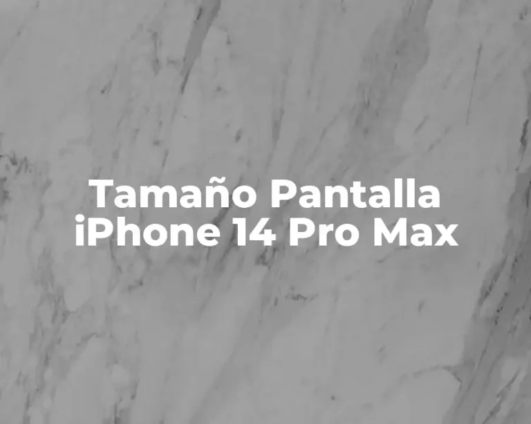 Tamaño Pantalla iPhone 14 Pro Max