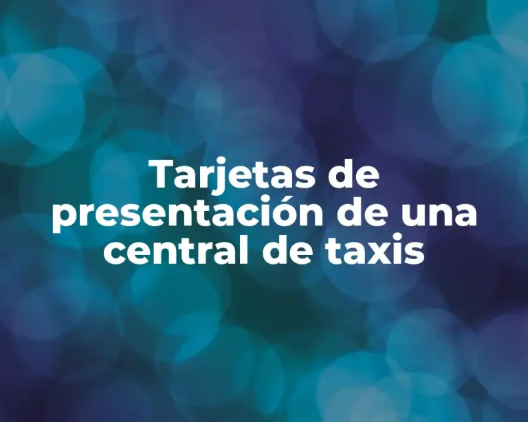 Tarjetas de presentación de una central de taxis