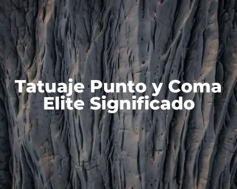 Tatuaje Punto y Coma Elite Significado
