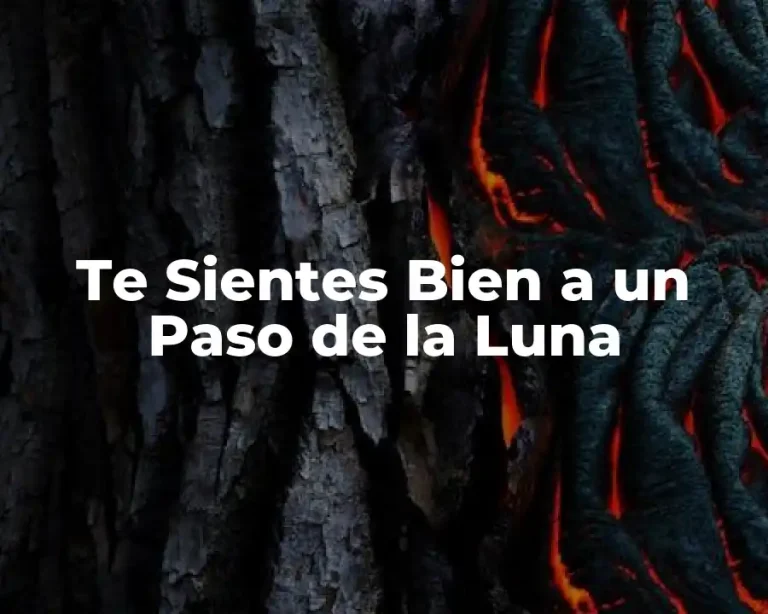 Te Sientes Bien a un Paso de la Luna