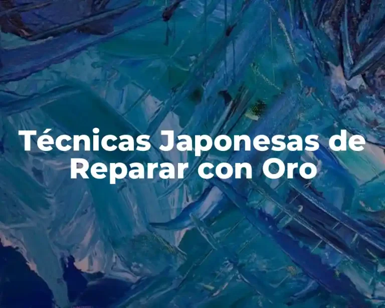 Técnicas Japonesas de Reparar con Oro
