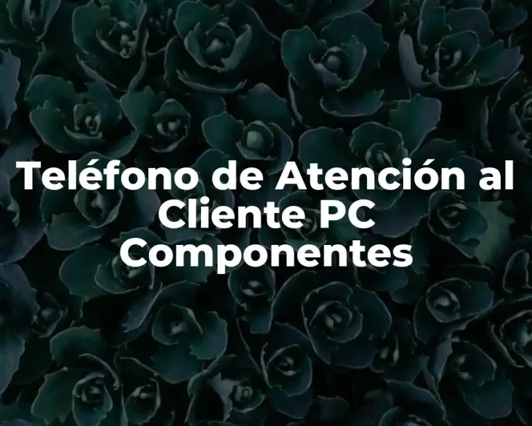 Teléfono de Atención al Cliente PC Componentes