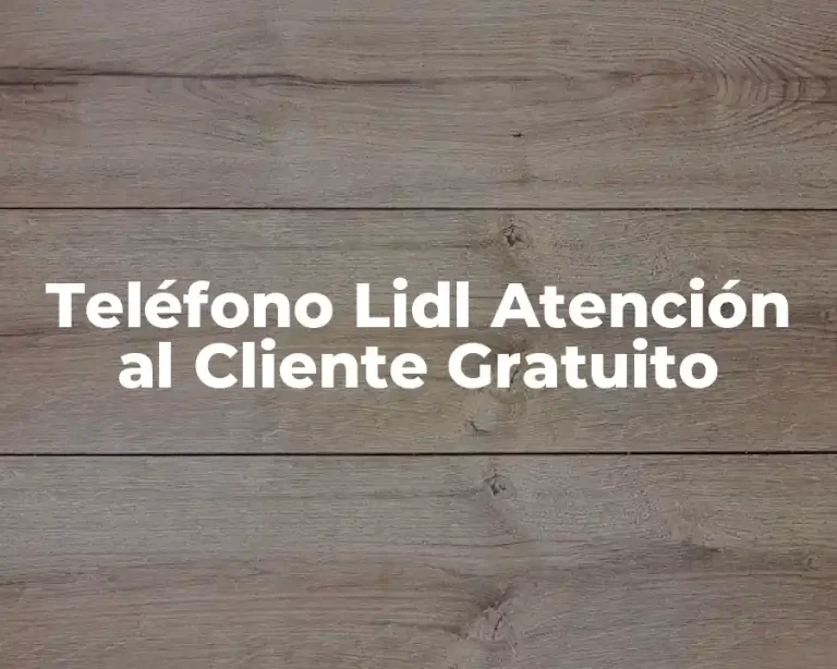 Teléfono Lidl Atención al Cliente Gratuito