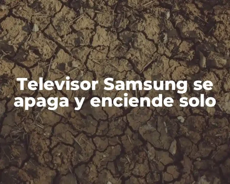 Televisor Samsung se apaga y enciende solo