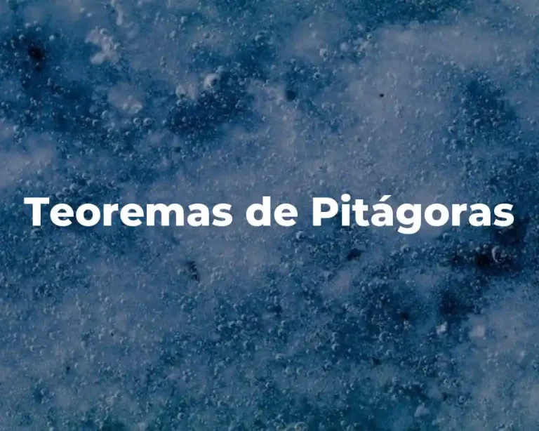 Teoremas de Pitágoras