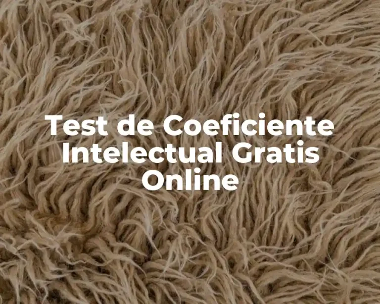 Test de Coeficiente Intelectual Gratis Online