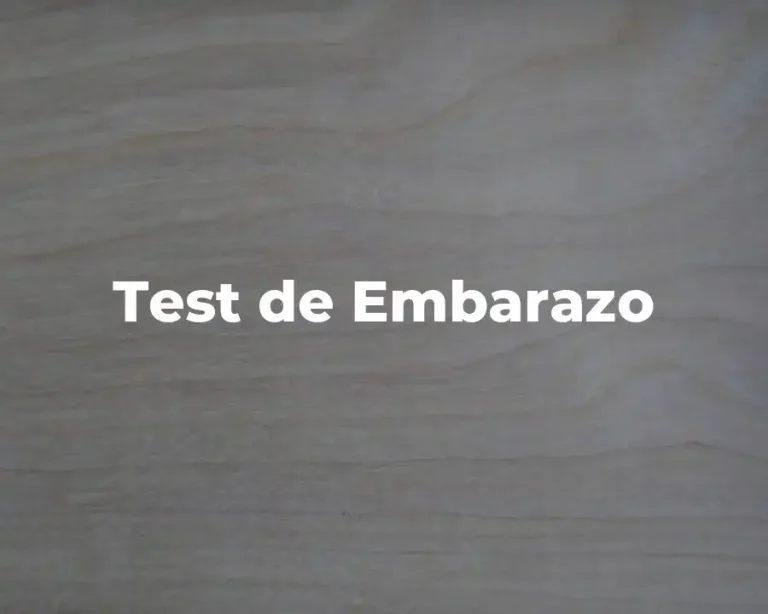 Test de Embarazo
