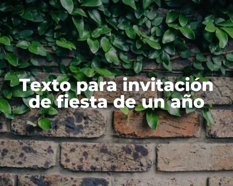 Texto para invitación de fiesta de un año