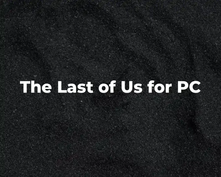 The Last of Us for PC