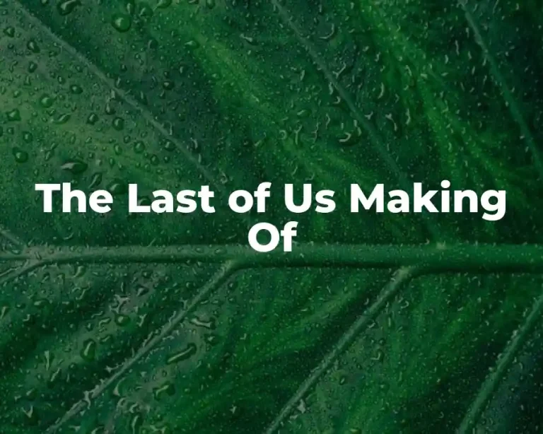 The Last of Us Making Of