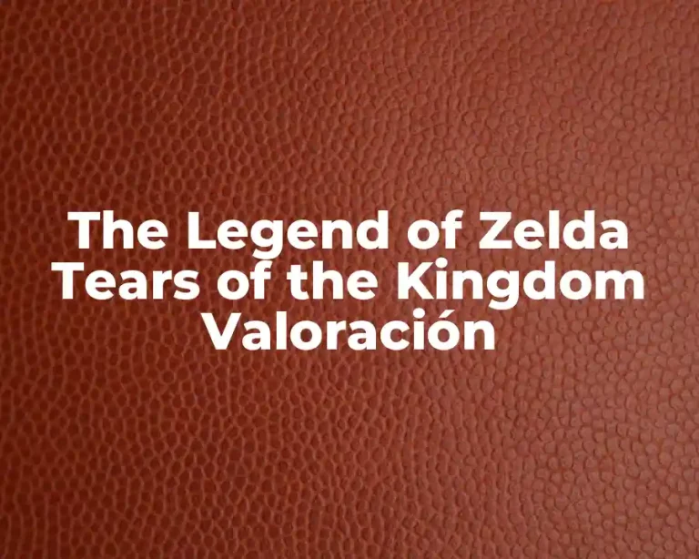 The Legend of Zelda Tears of the Kingdom Valoración