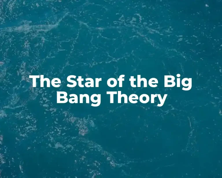 The Star of the Big Bang Theory