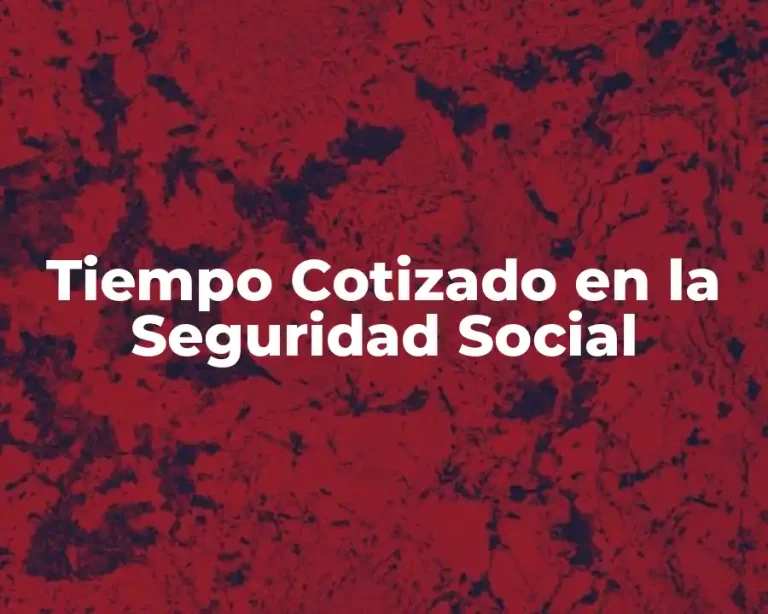 Tiempo Cotizado en la Seguridad Social