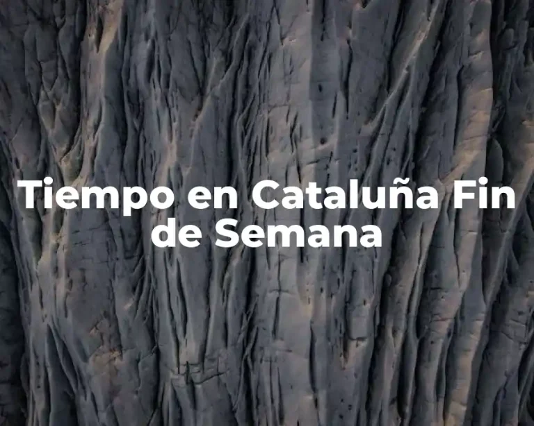 Tiempo en Cataluña Fin de Semana
